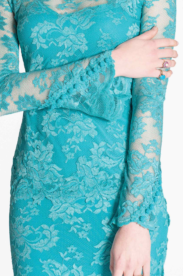 Off-Shoulder Lace Top with Flare Sleeves