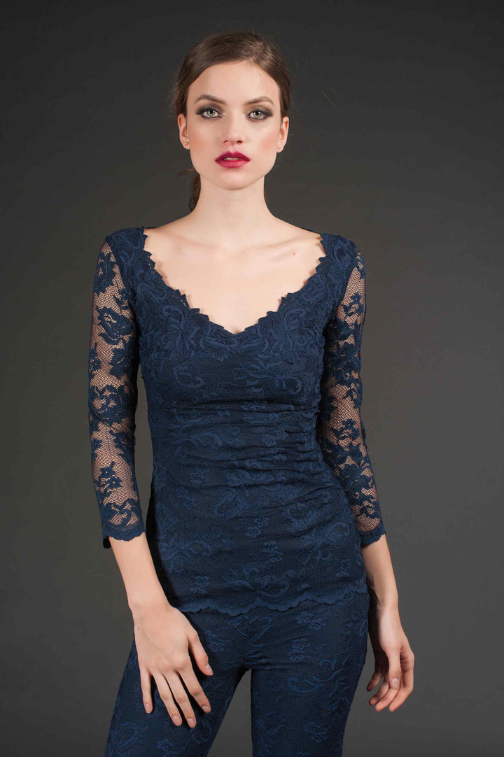 Lace Top with Open Back