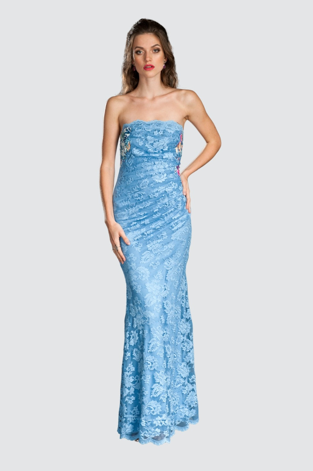 Off-shoulder Lace Gown
