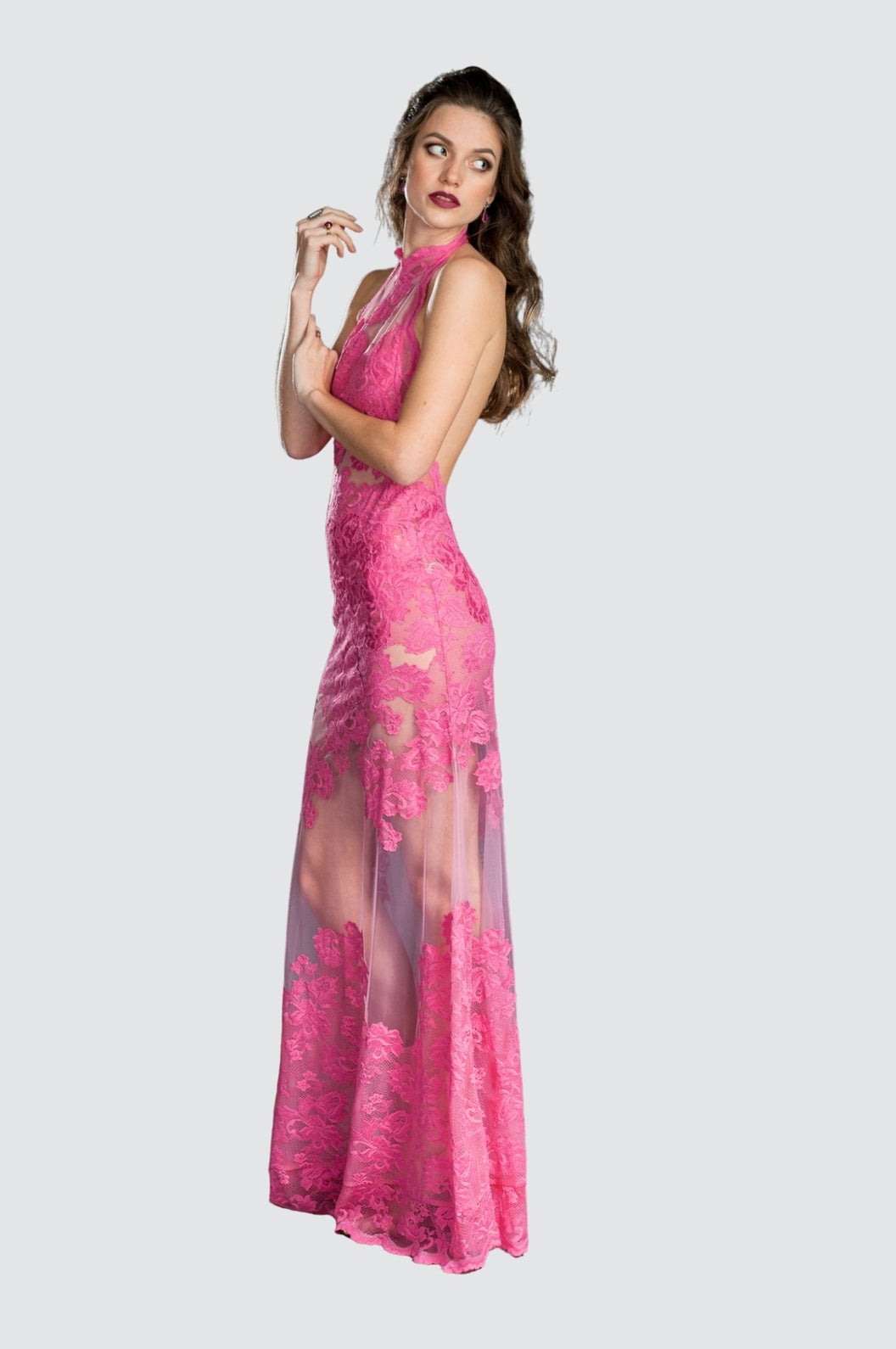 Sheer Lace Gown