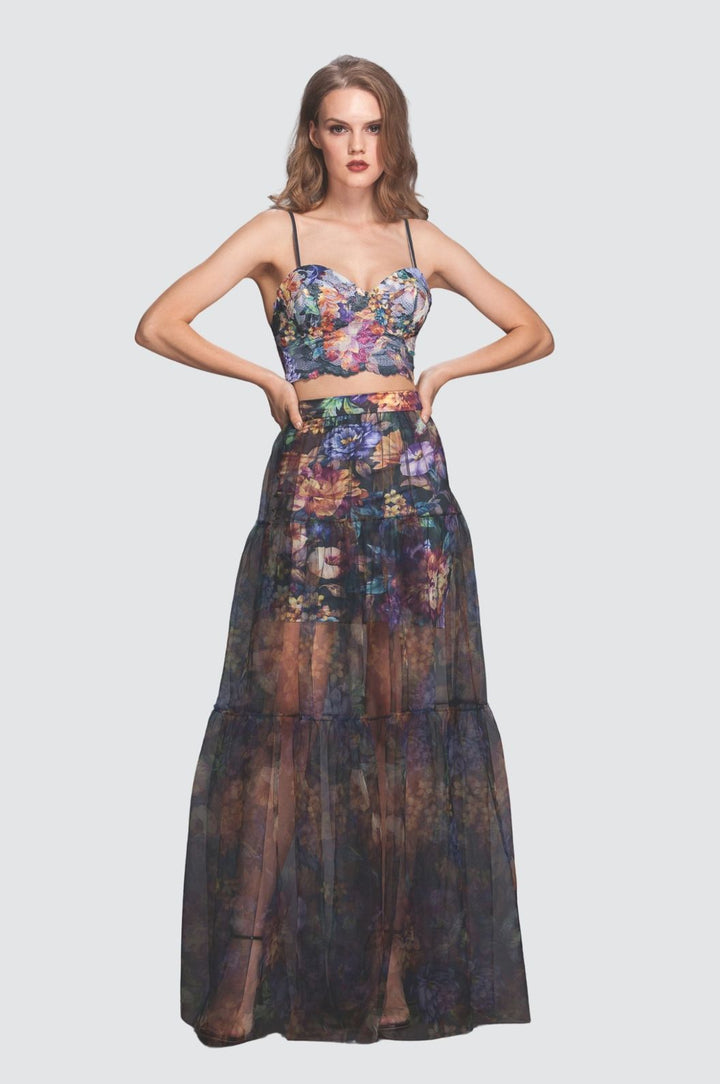 Crop Top & Skirt Matching Set