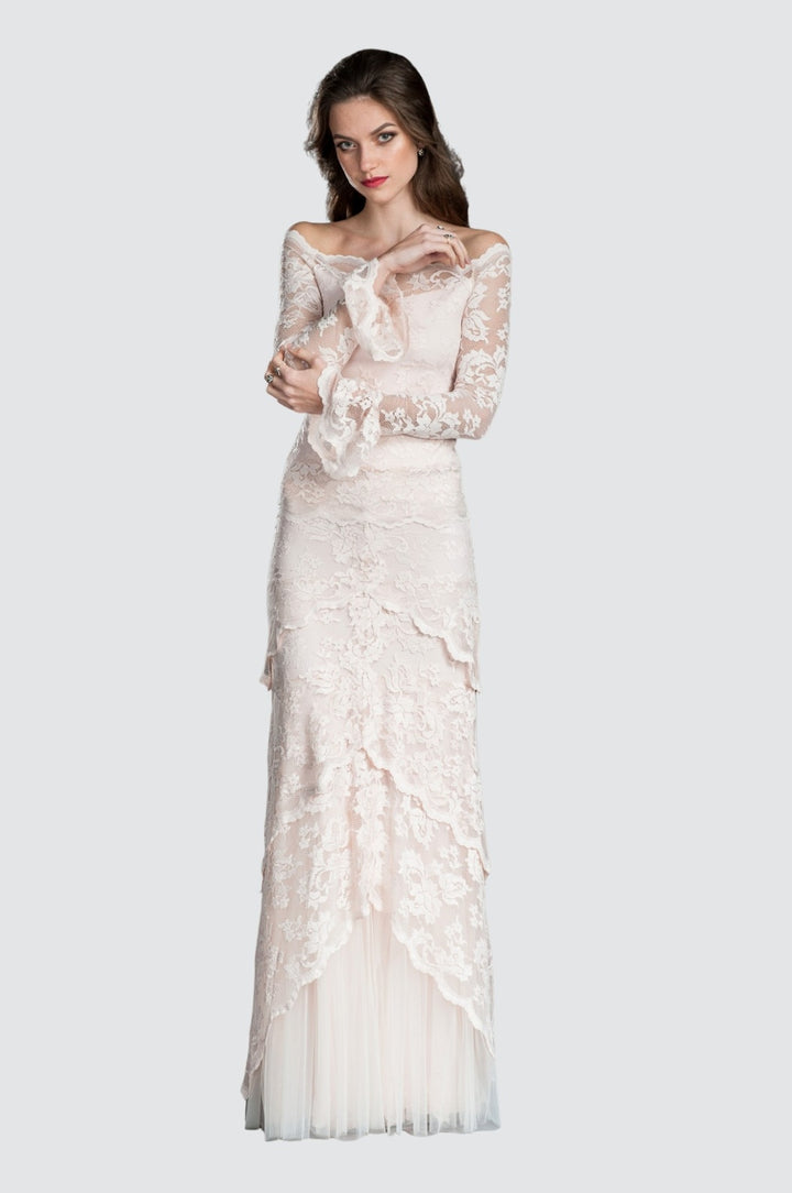 Floor Length Lace Skirt with Layers