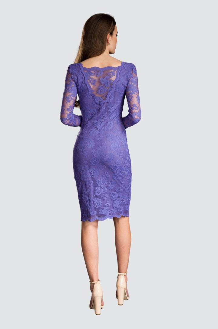V-Neck Cocktail Lace Dress