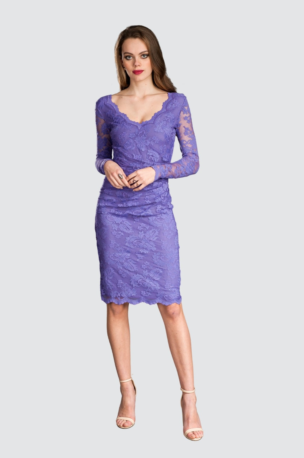 V-Neck Cocktail Lace Dress