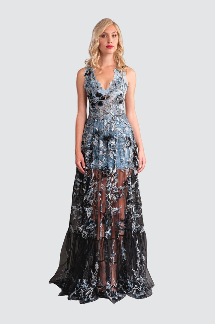 Majestic Lace & Embroidery Gown