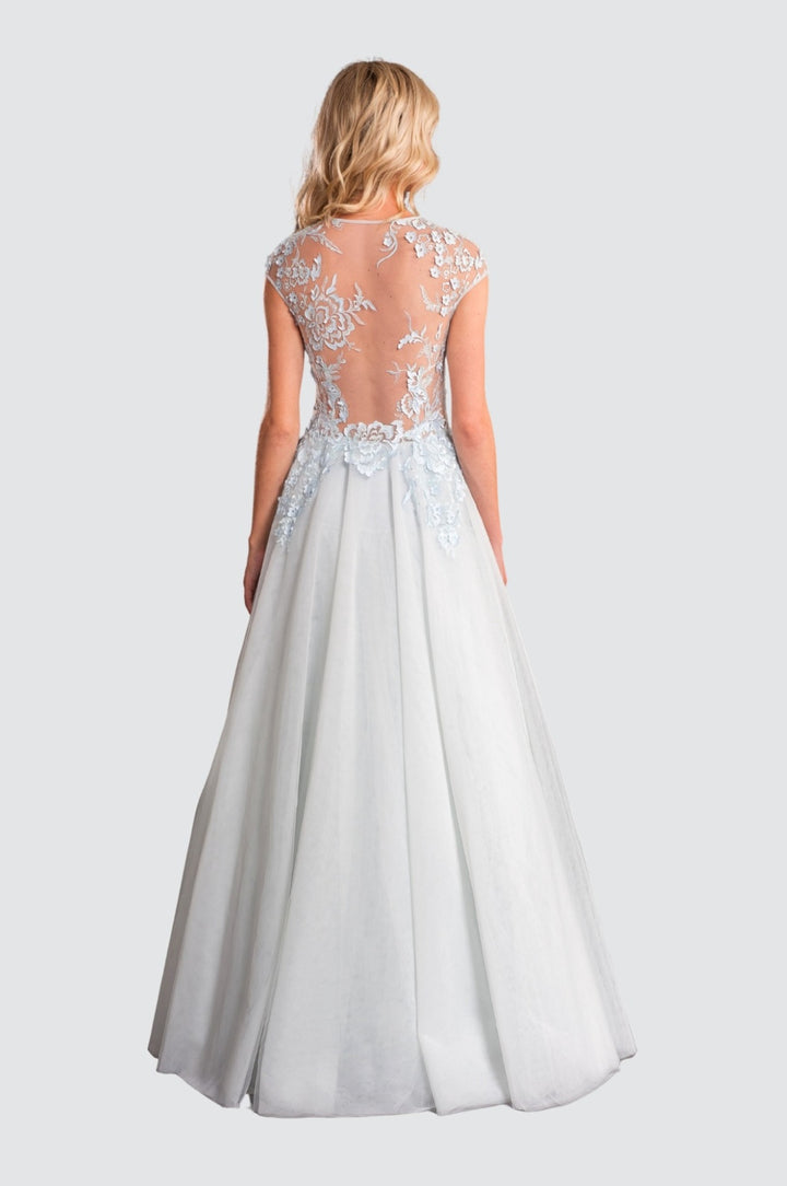 Snowflake Embroidery & Soft Tulle Gown