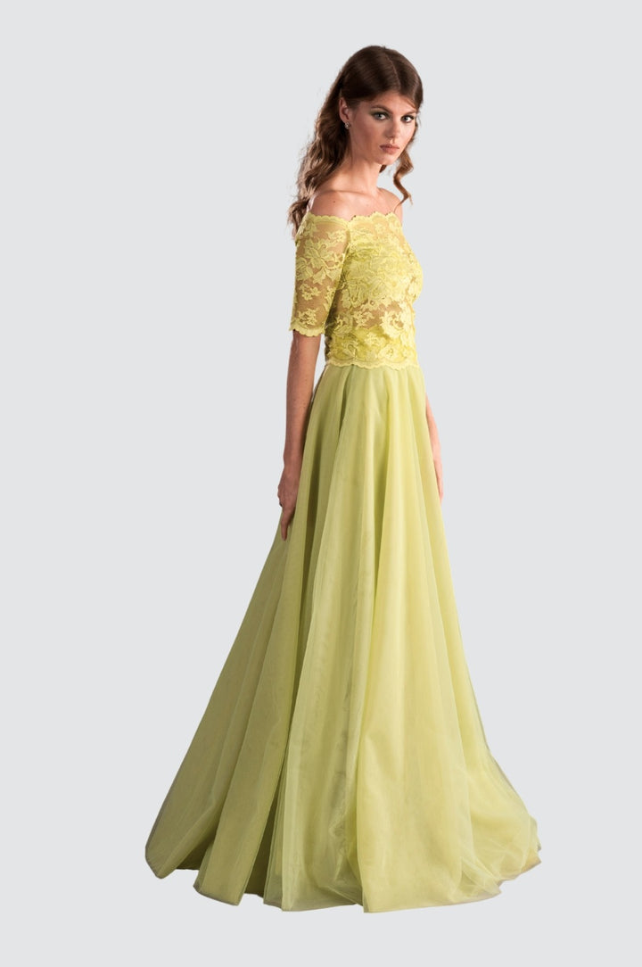 Lace Top & Tulle Skirt Matching Set