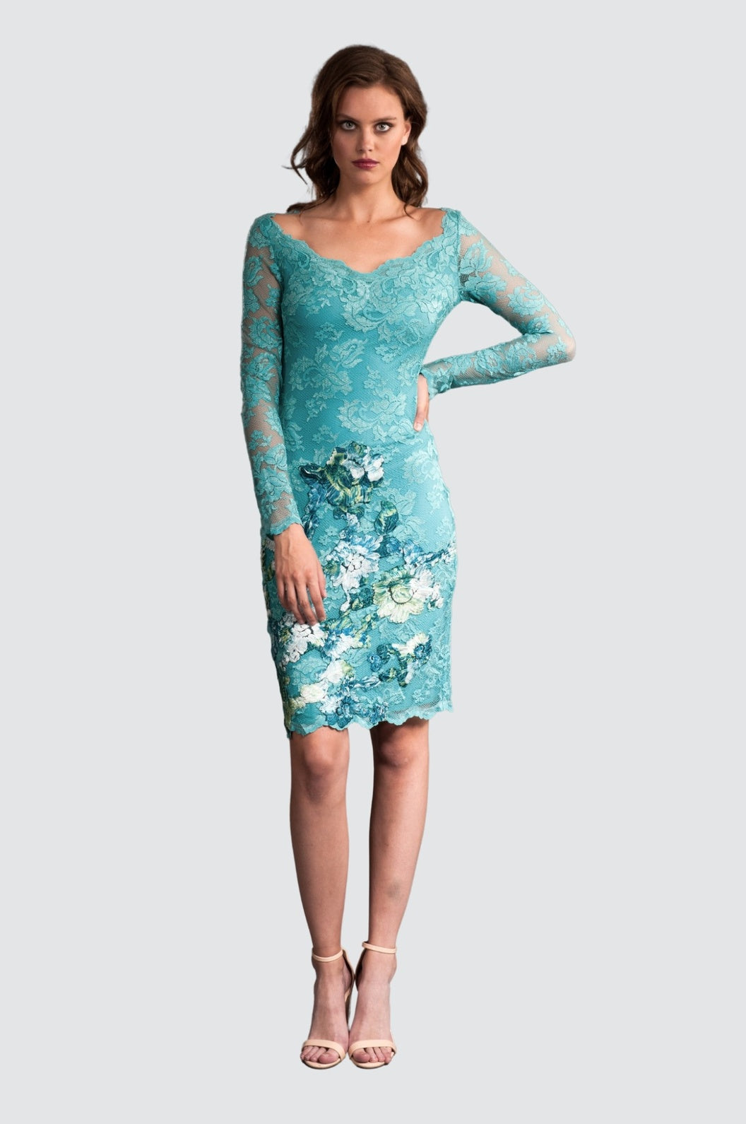 Floral Lace Cocktail Dress