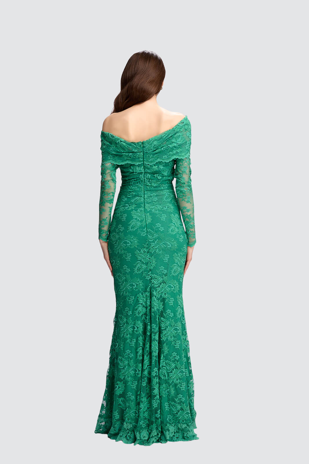 Off-Shoulder Lace Gown-1