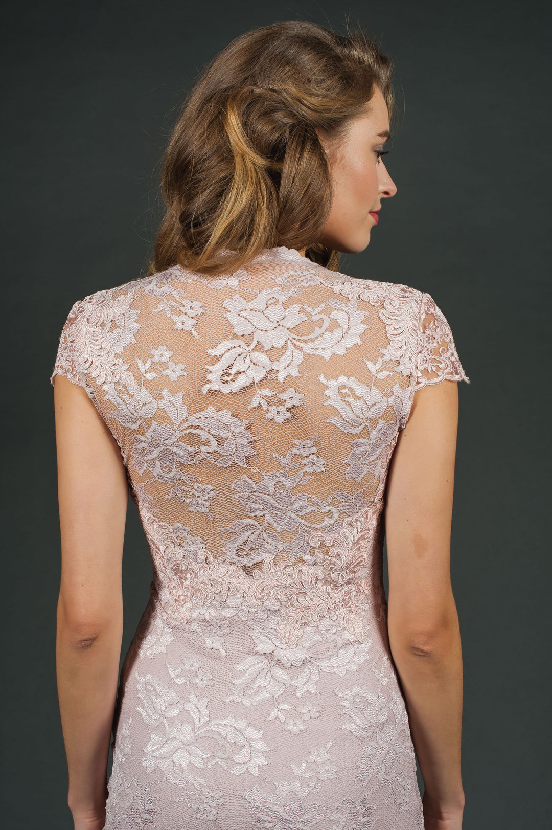 Rose Water Lace Cut Out Cocktail Dress-3