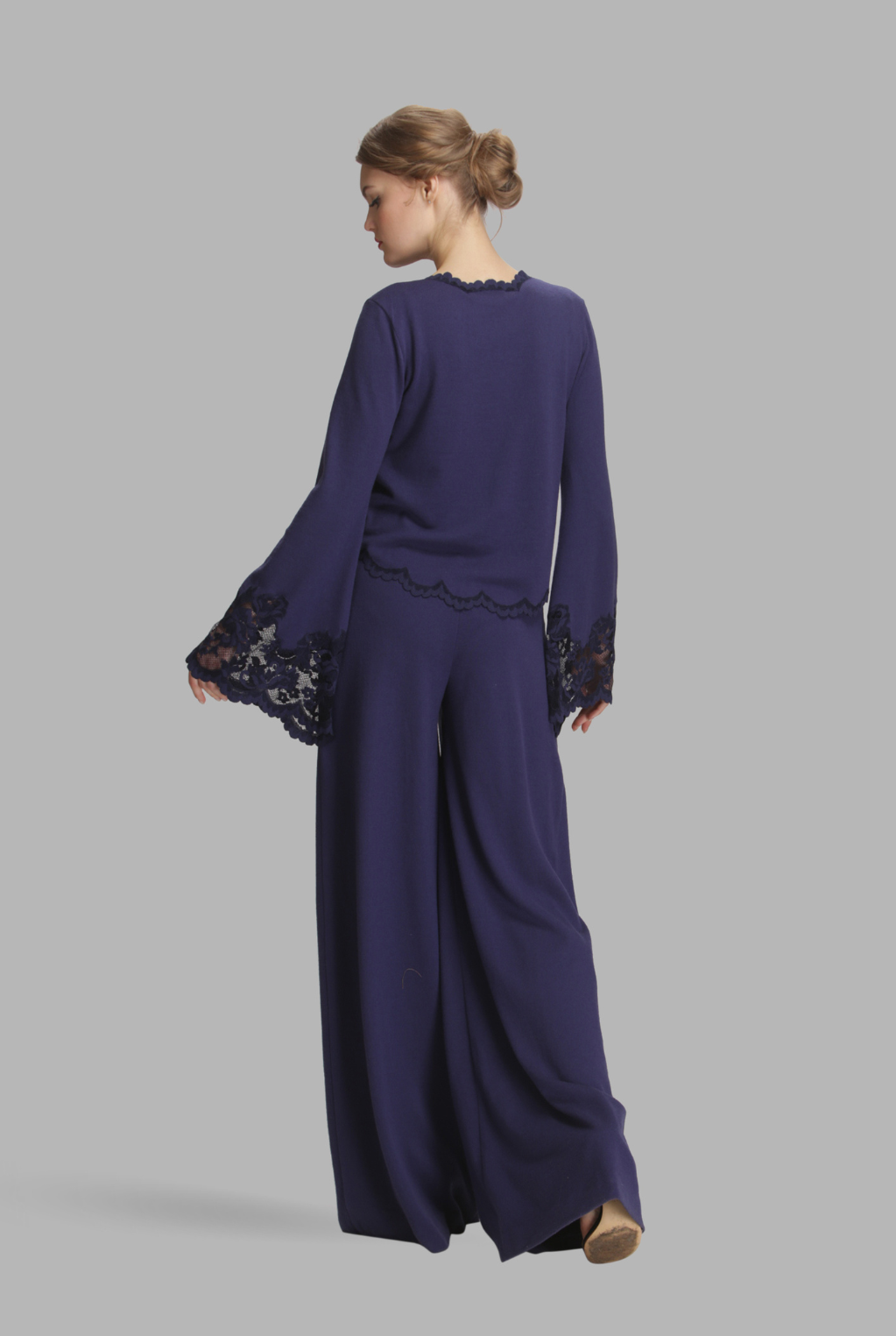 Cashmere lantern sleeves top-2