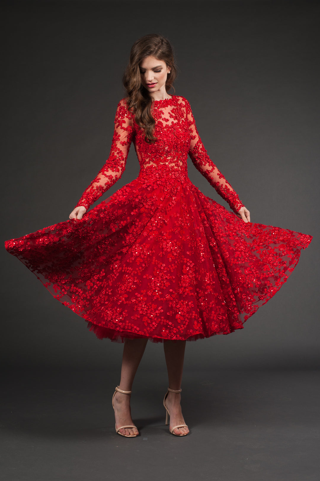 Romantic Red Dress-1