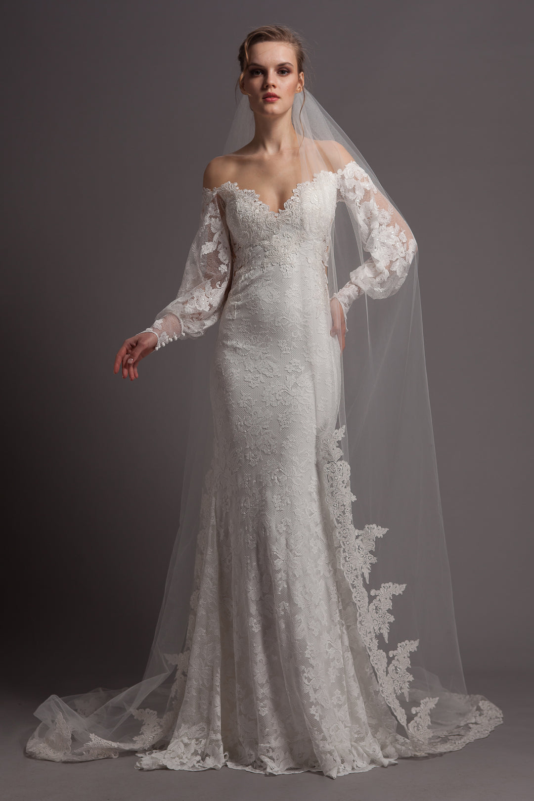 Veil V7026 of Camille Bridal Gown-1
