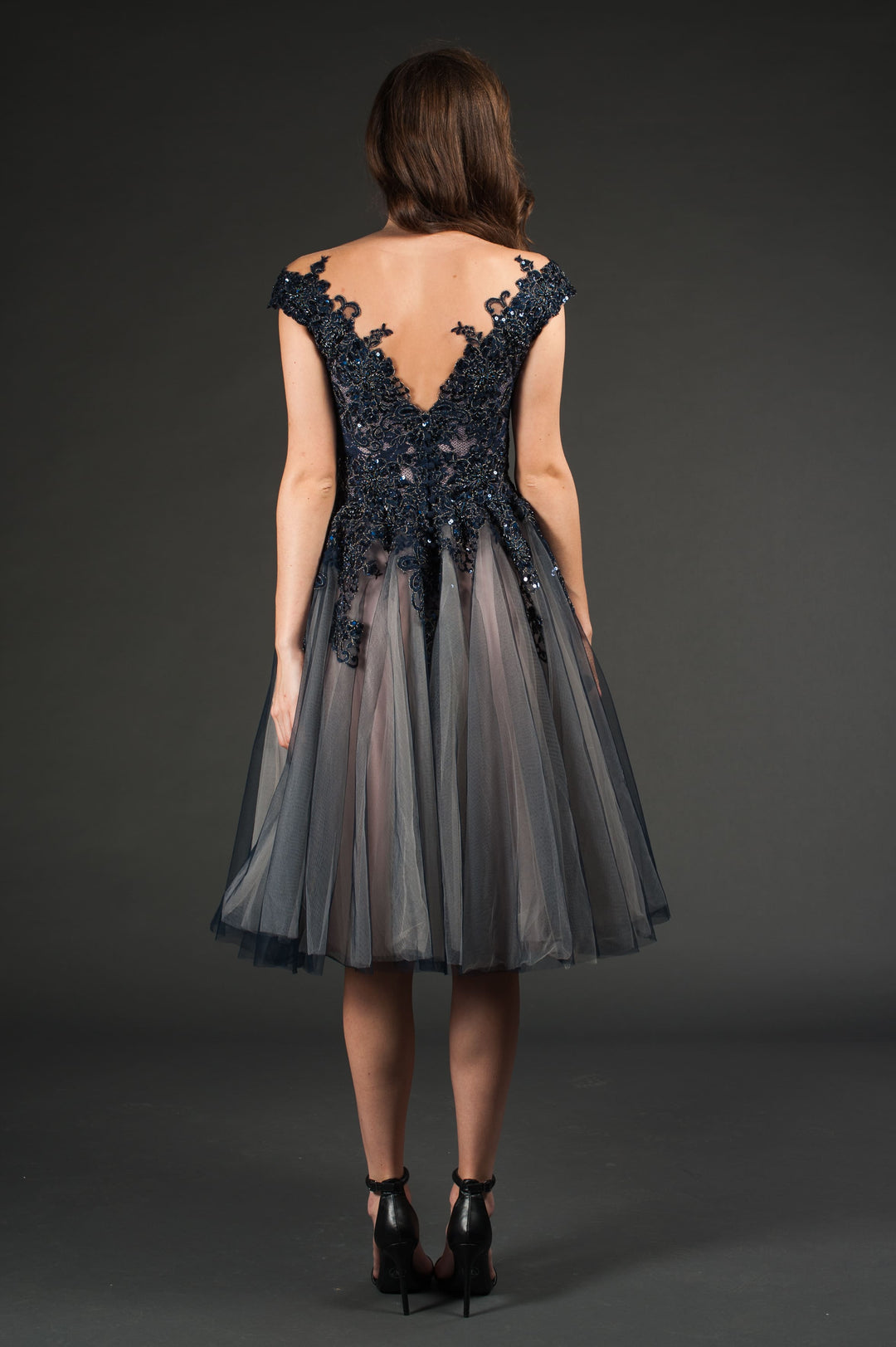 Handmade Haute Couture Night Crystal Glow Princess Dress-2