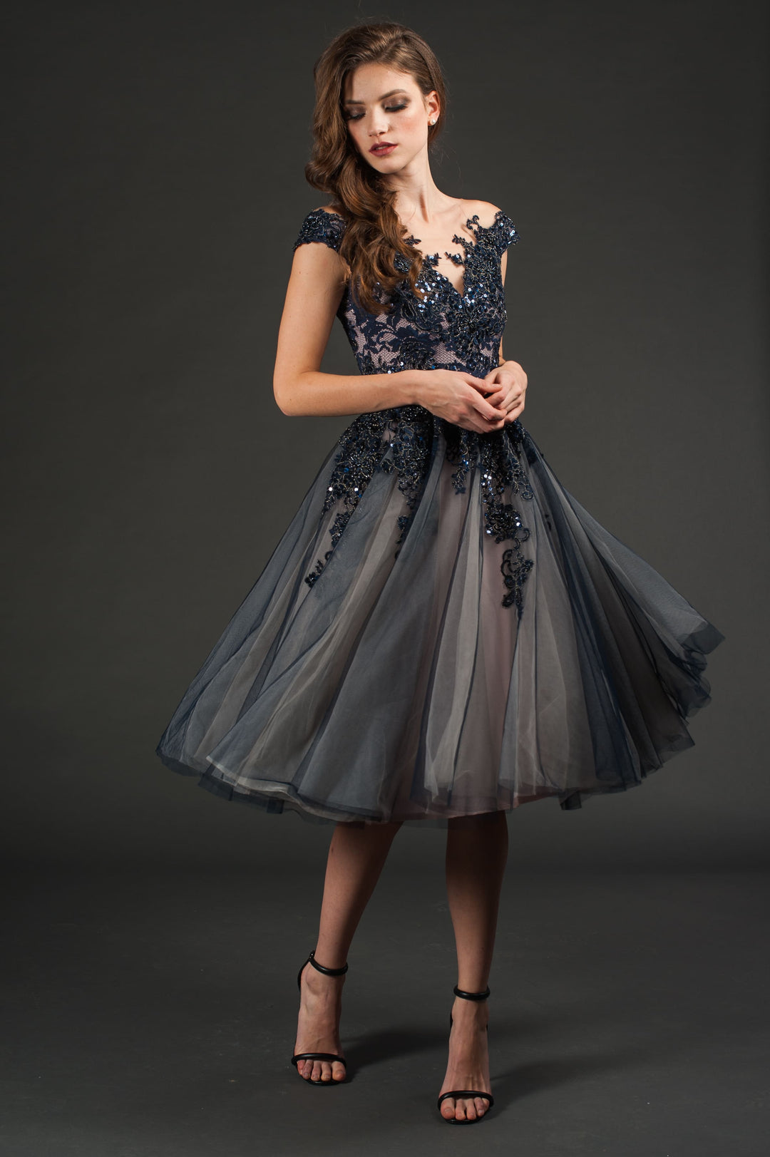 Handmade Haute Couture Night Crystal Glow Princess Dress-0