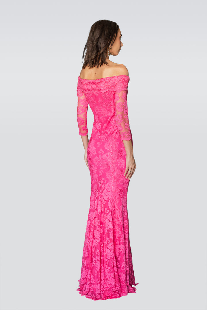 Raspberry Long Dress-1