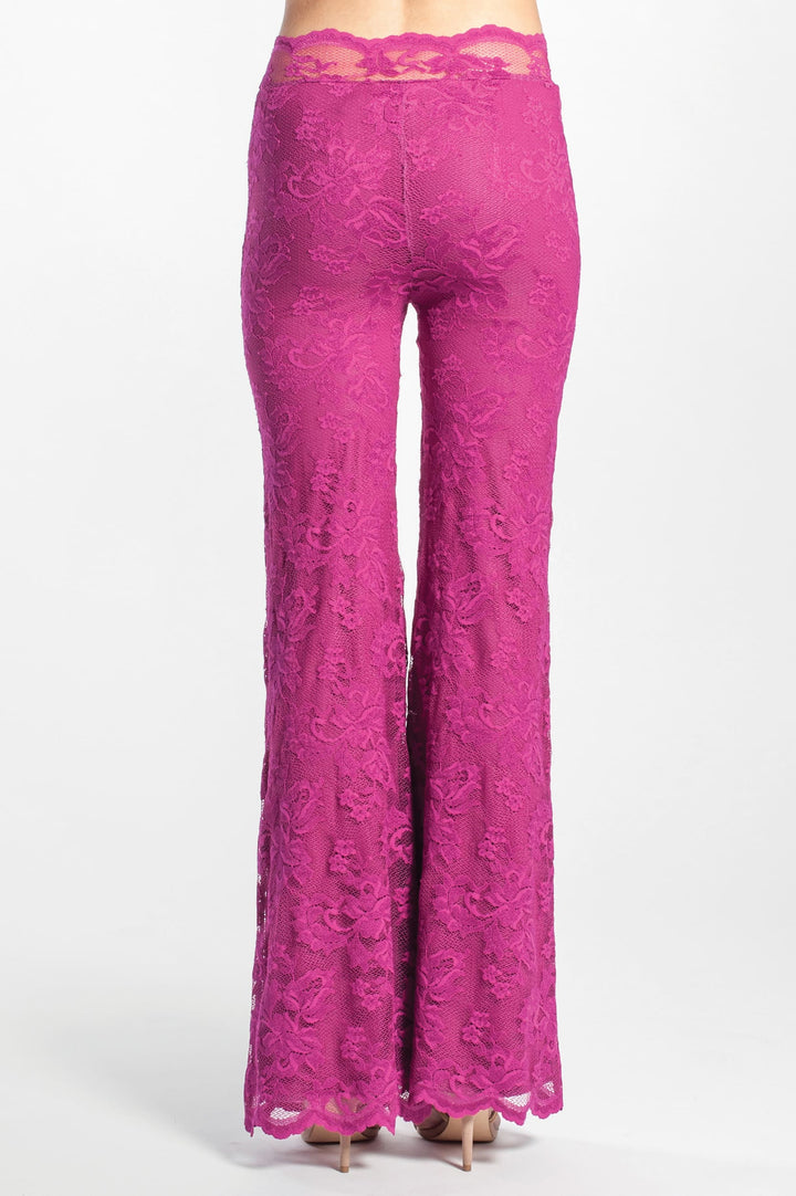 Lace Flare Trousers-5