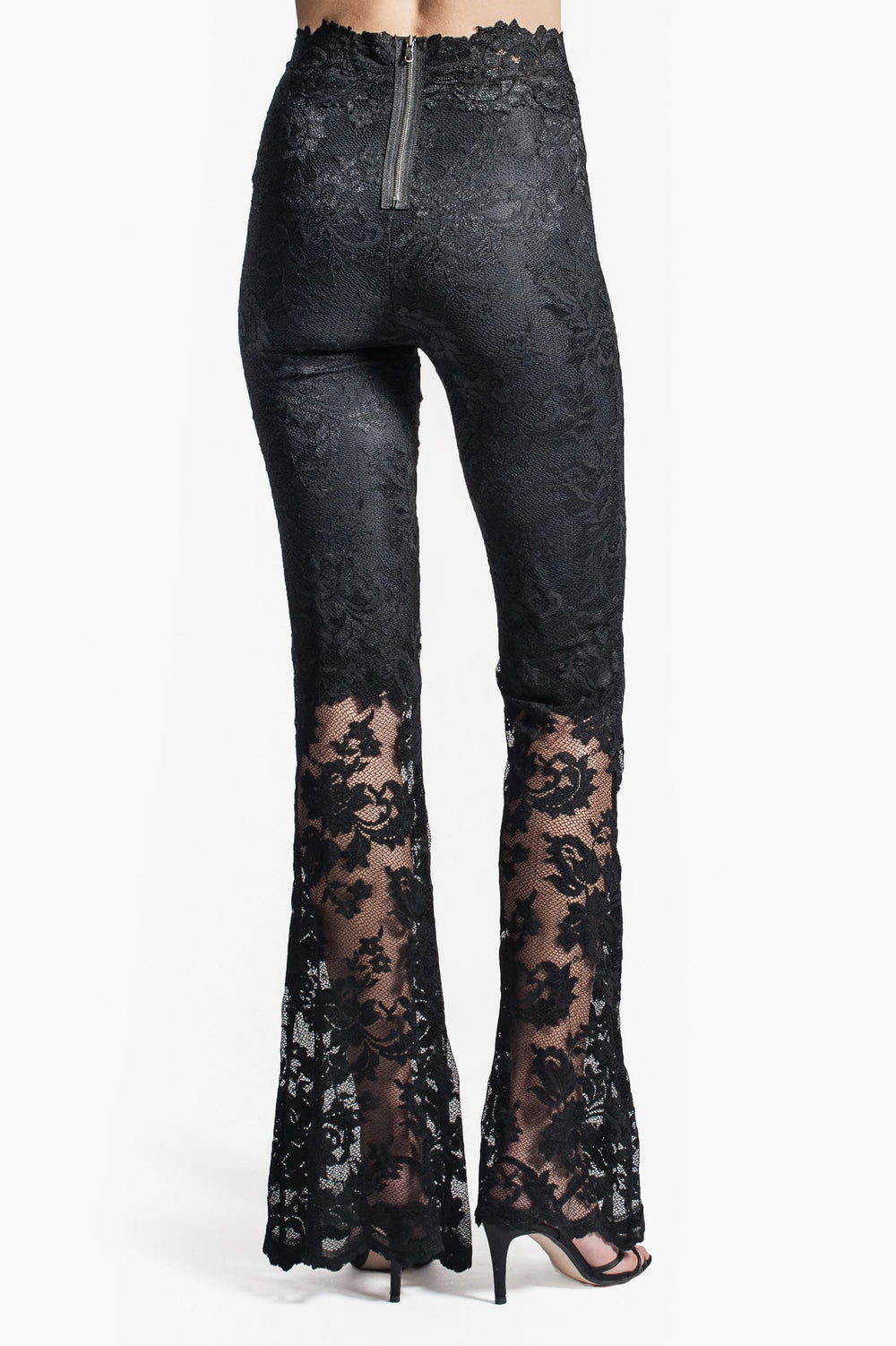 High-Waisted Lace Trousers-1