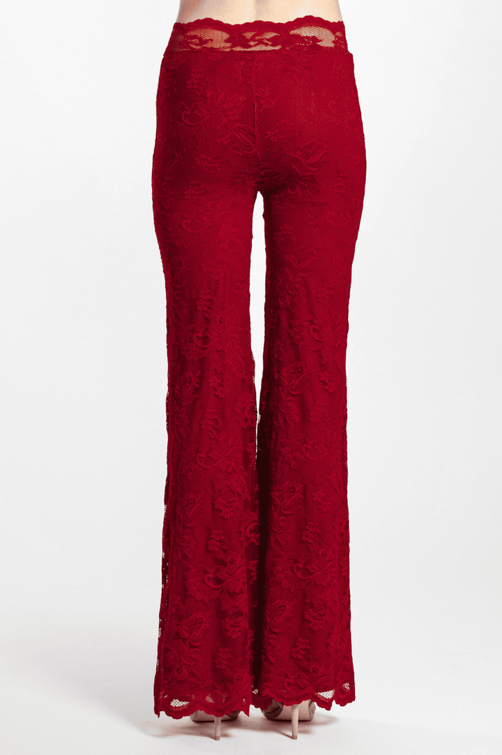 Lace Flare Trousers-11