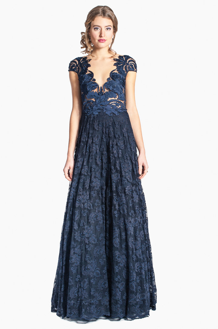 Night Blue A-Line Gown-0