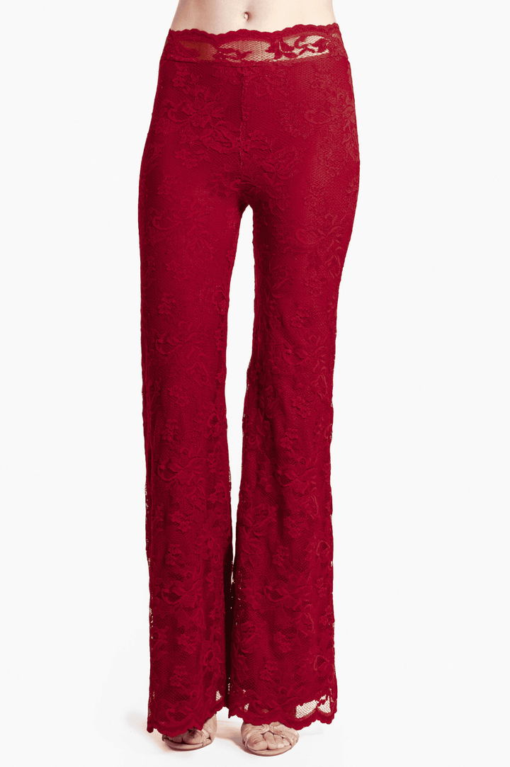 Lace Flare Trousers-10