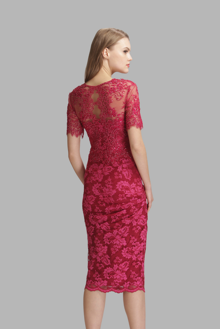 Heart neckline ruched torso dress-1