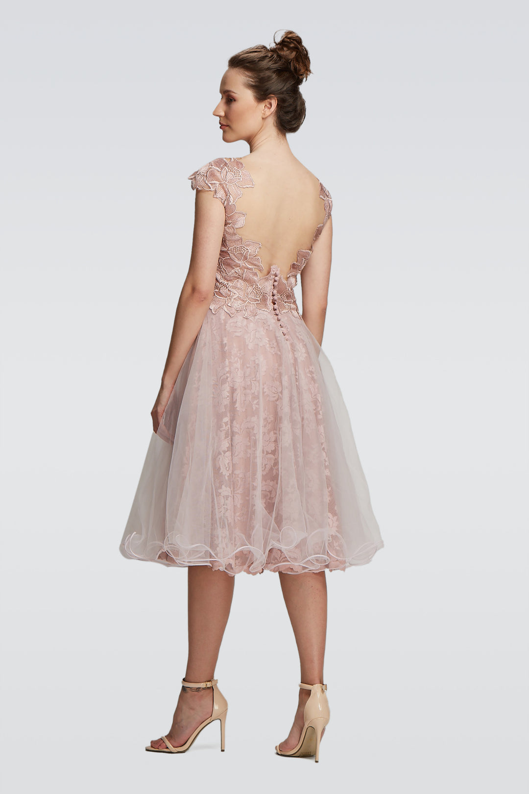 Deep Neckline Layered Dress-1
