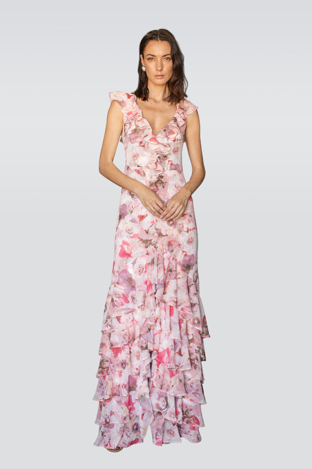 Rosette Long Dress-0