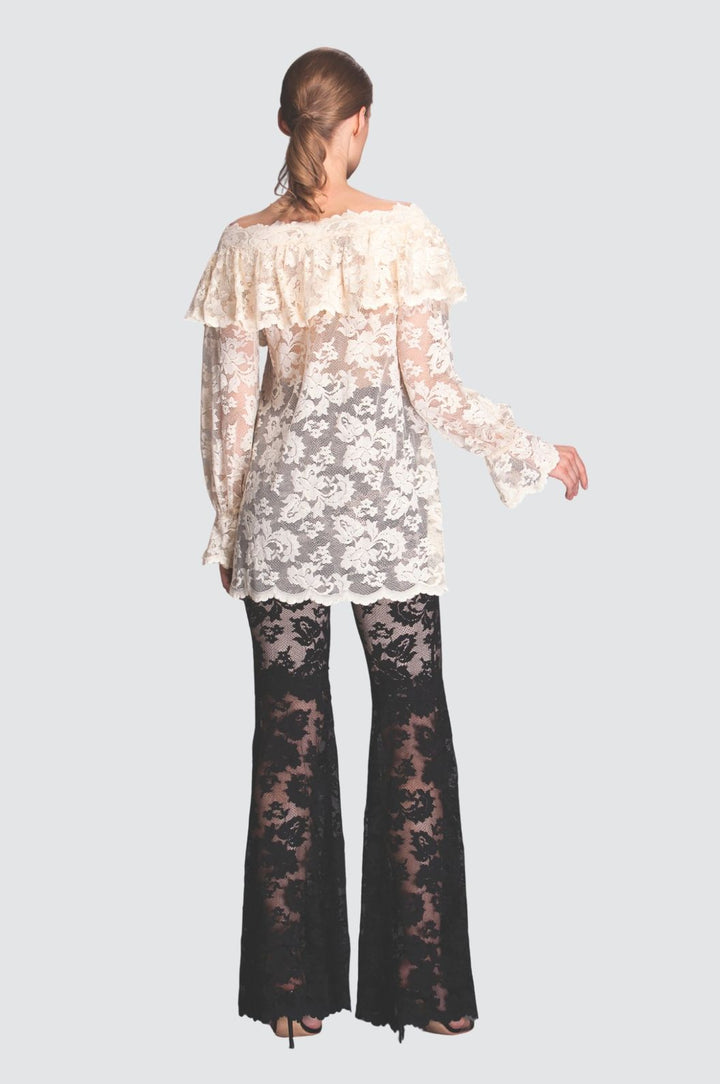 Lace Overlay Blouse