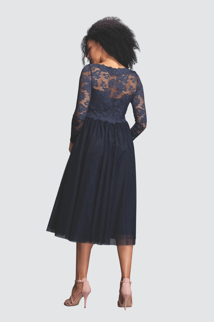 Mystery Lace & Tulle A-Line Dress