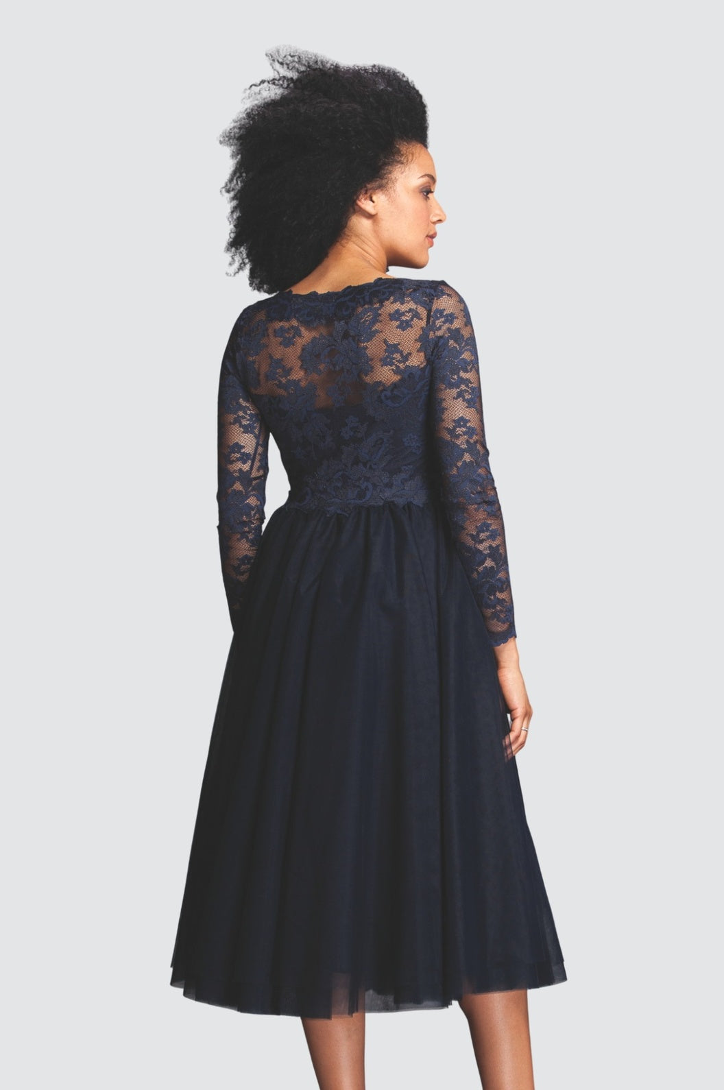 Mystery Lace & Tulle A-Line Dress