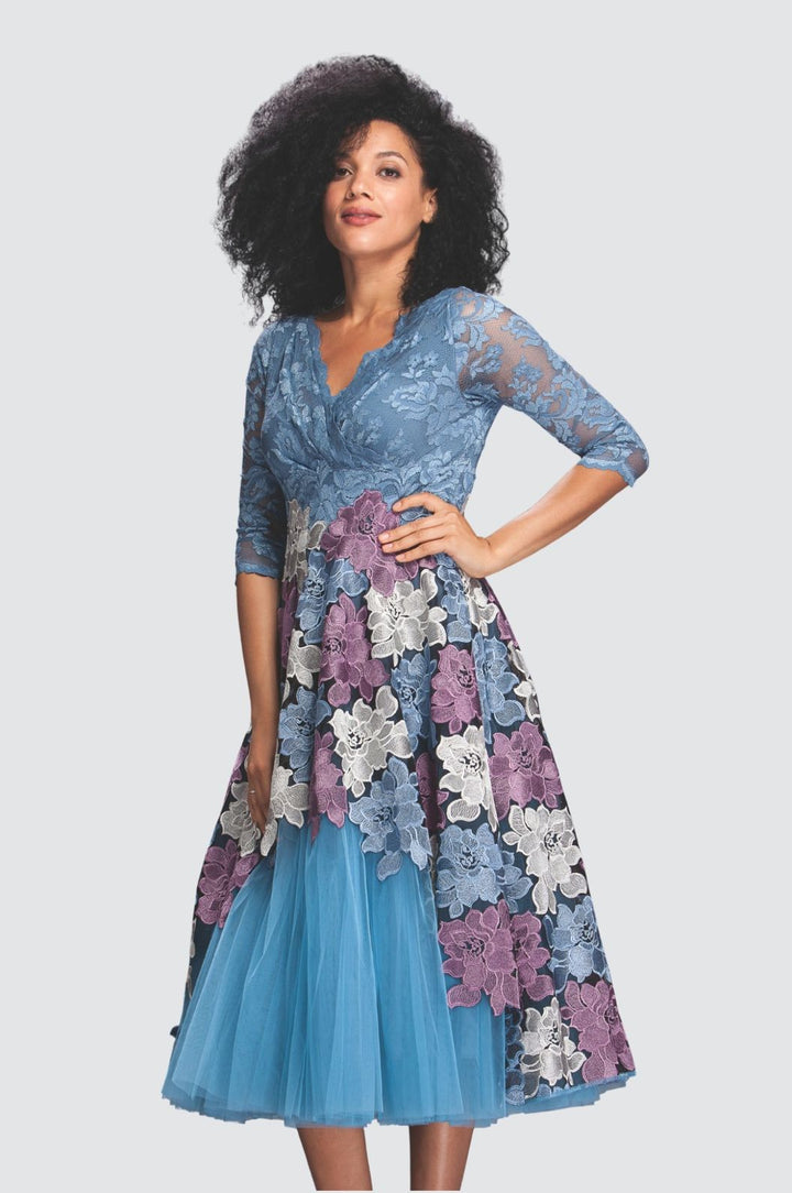 Elegant Embroidered Midi Dress