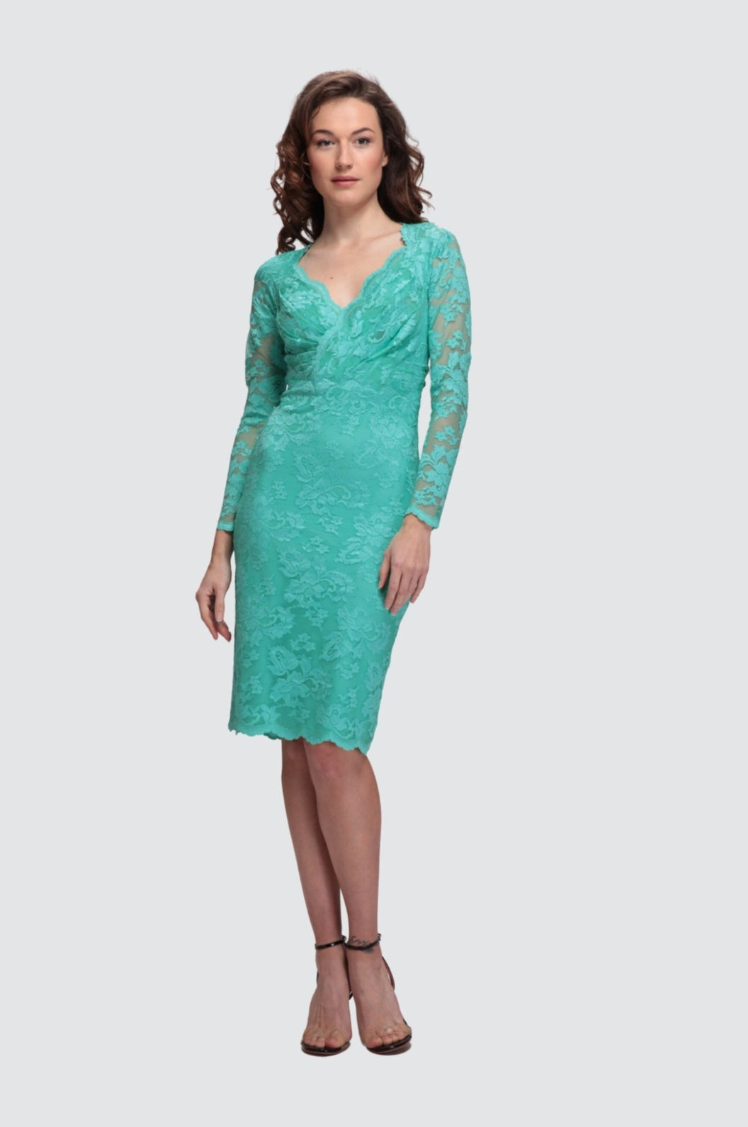 V-Neck Cocktail Lace Dress