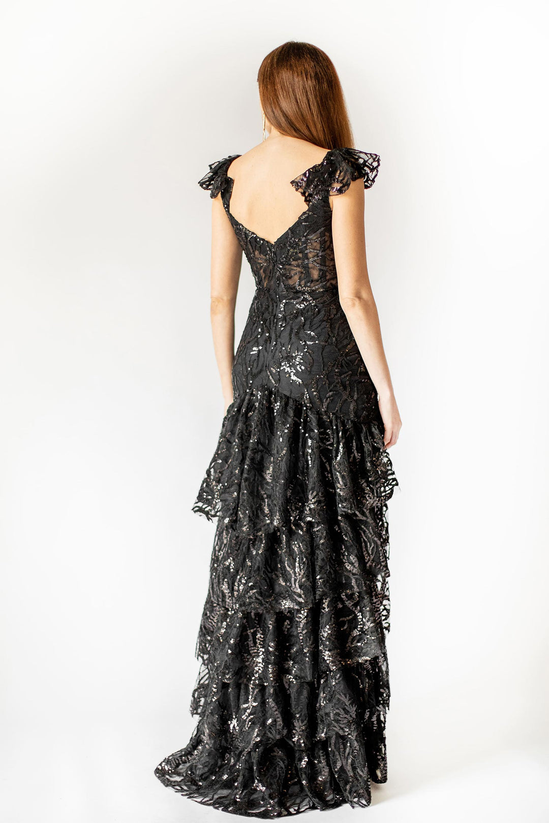 Midnight Muse Sequin Maxi Dress with Empowering High Slit