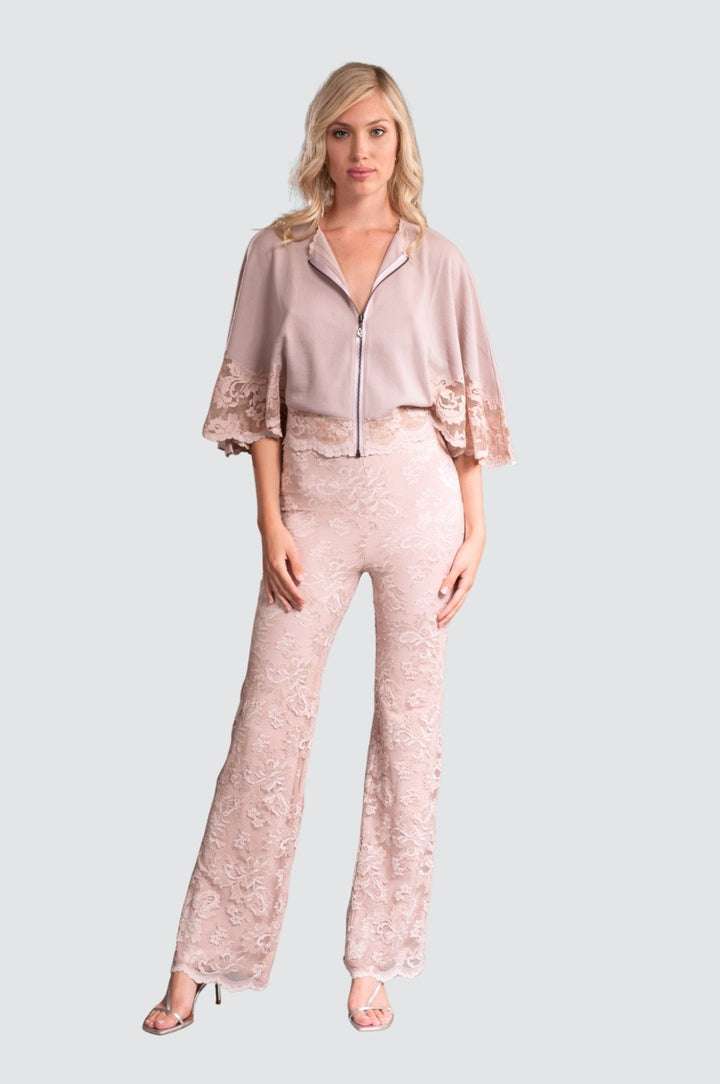 Elegant Lace & Cashmere Matching Set