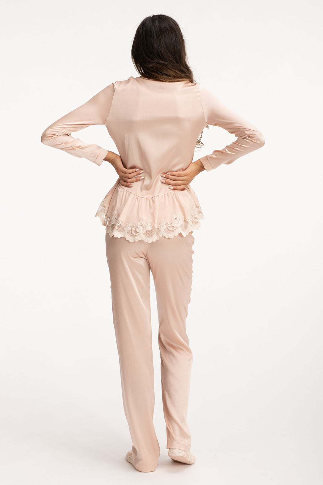 Silk Beige Pajama Shirt-3