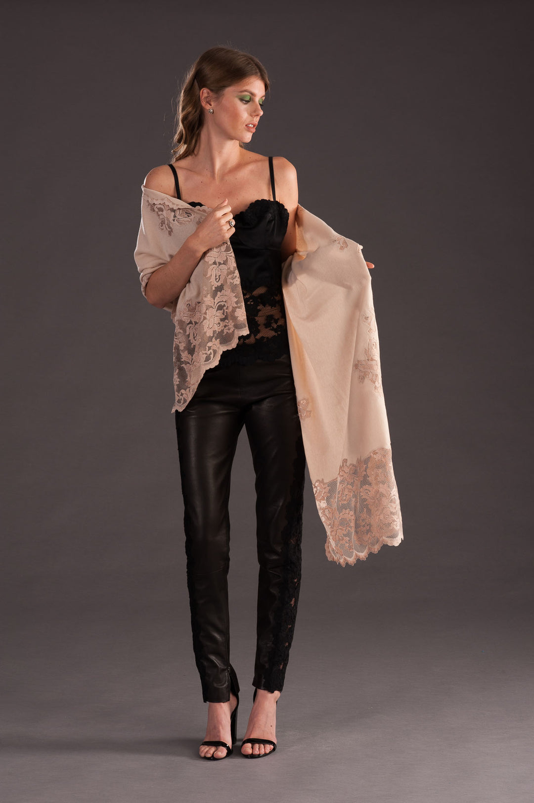 Cashmere and Lace Scarf-3