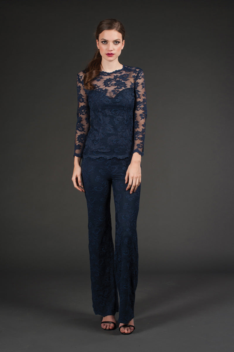 Long Sleeve Lace Top-0