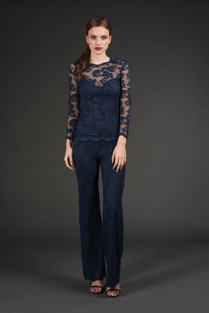 Long Sleeve Lace Top-0