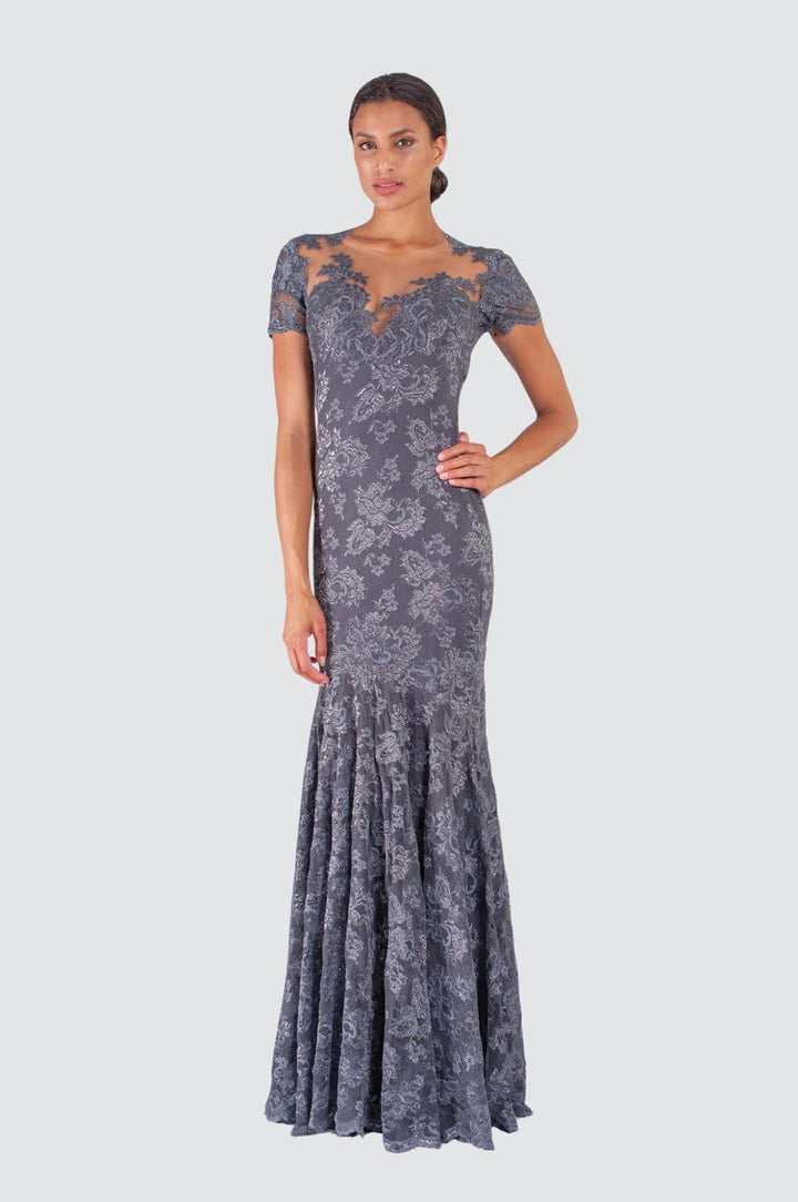 Mermaid Lace Gown with Illusion