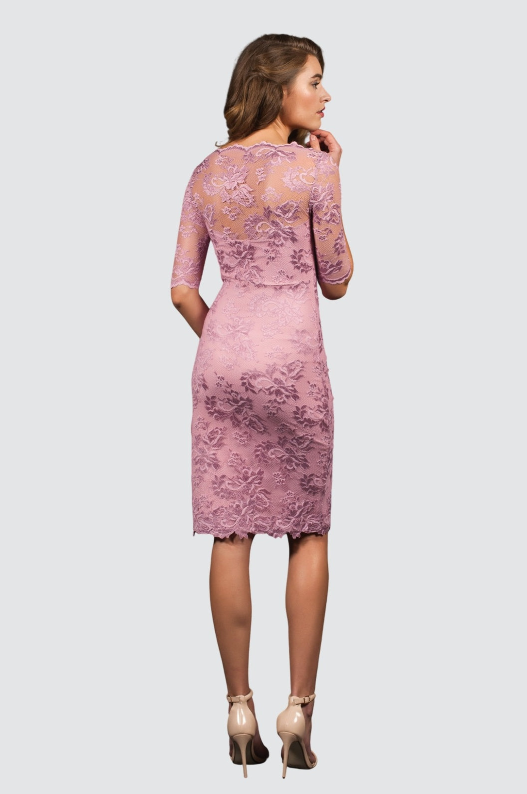 Cocktail Lace Dress with Swarovski Crystals