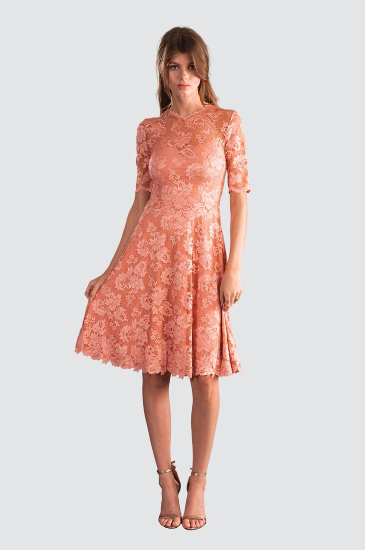 Short Sleeve Lace Dress