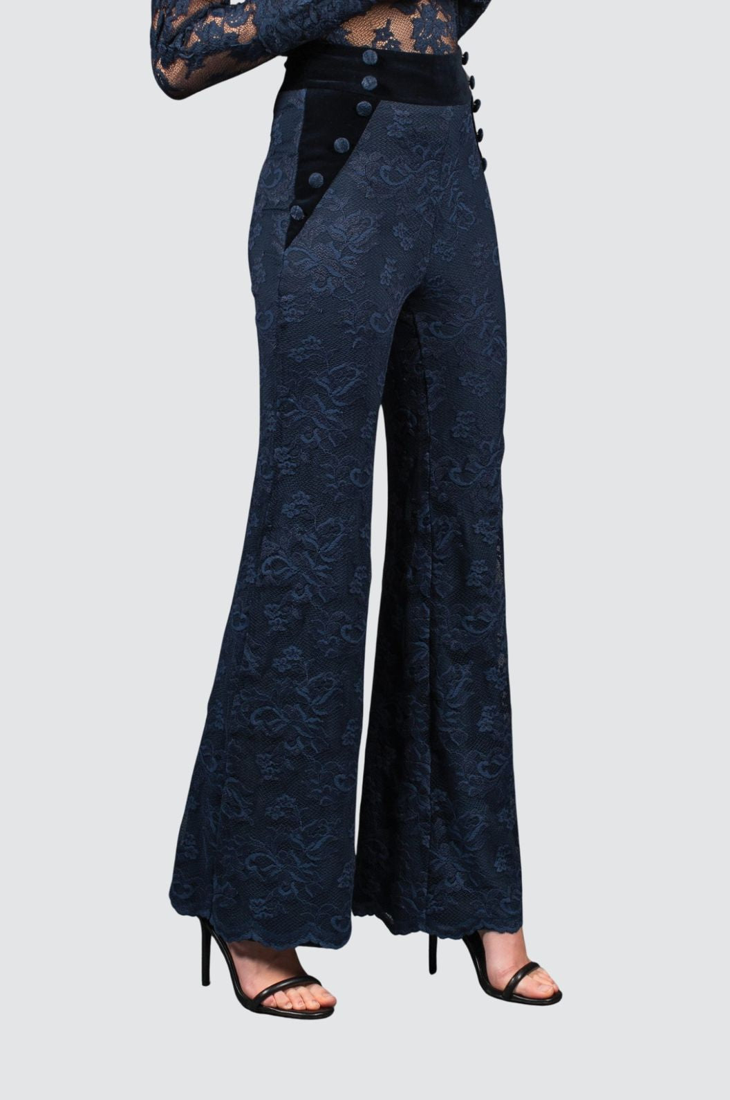 Mystery Navy Lace Evening Set