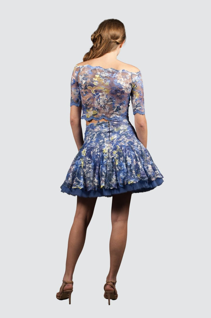 Off-Shoulder Floral Lace Top