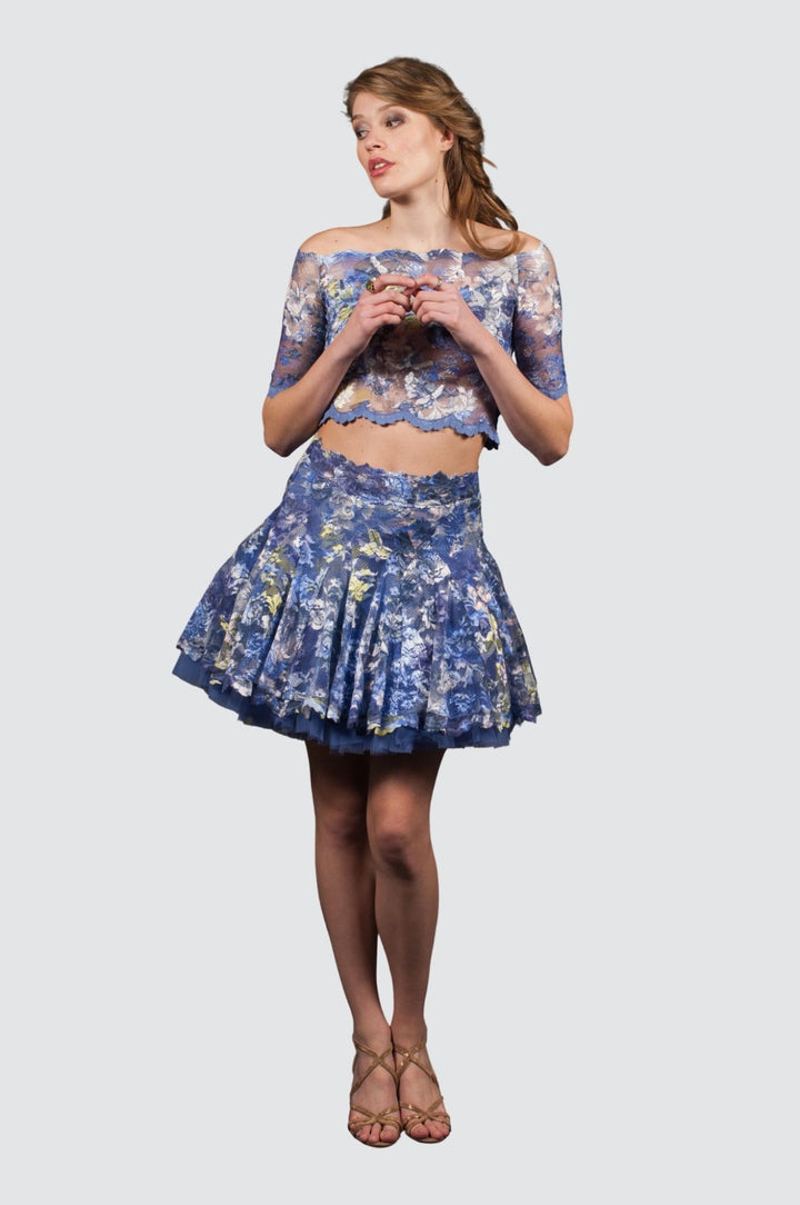 Off-Shoulder Floral Lace Top