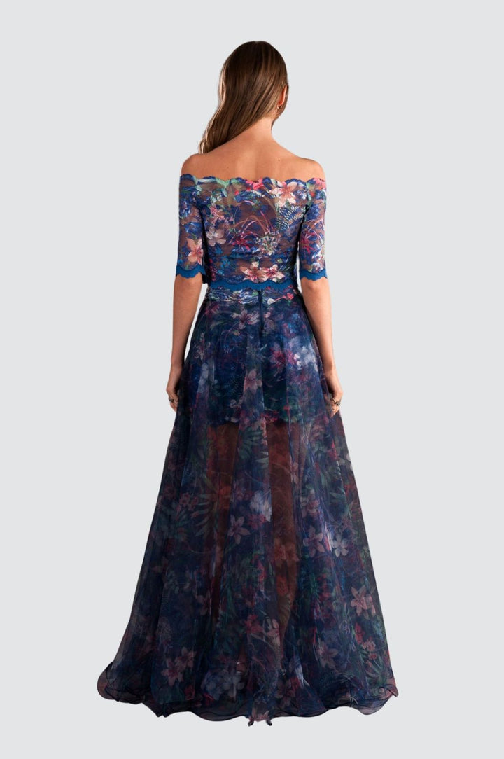 Floral Lace & Soft Tulle Skirt