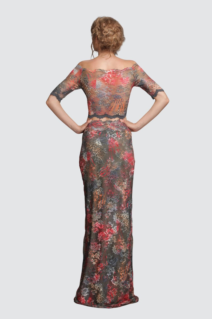 Off-Shoulder Floral Lace Top