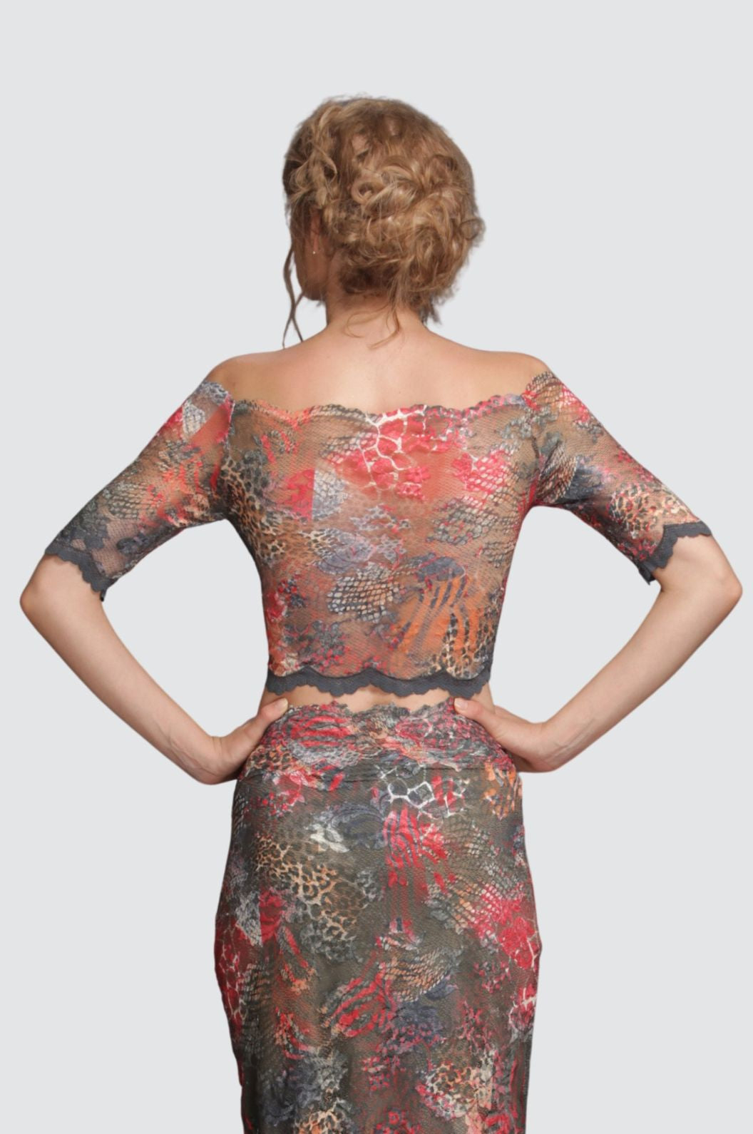 Off-Shoulder Floral Lace Top