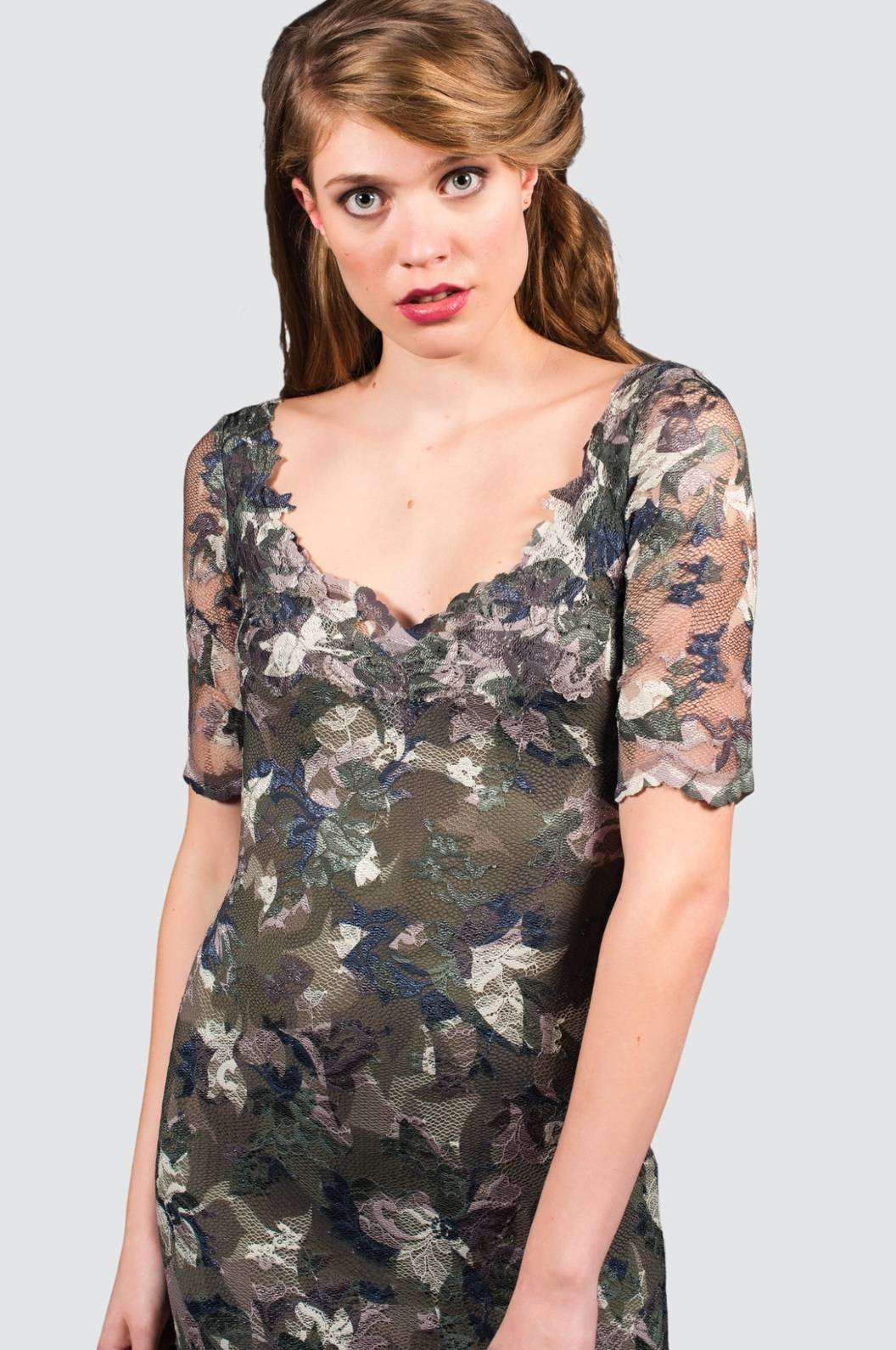 Lace Mermaid Gown with Illusion Open Back