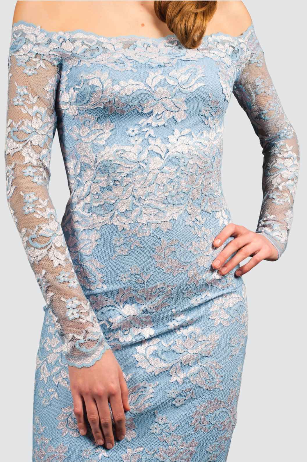 Off-Shoulder Lace Cocktail Dress